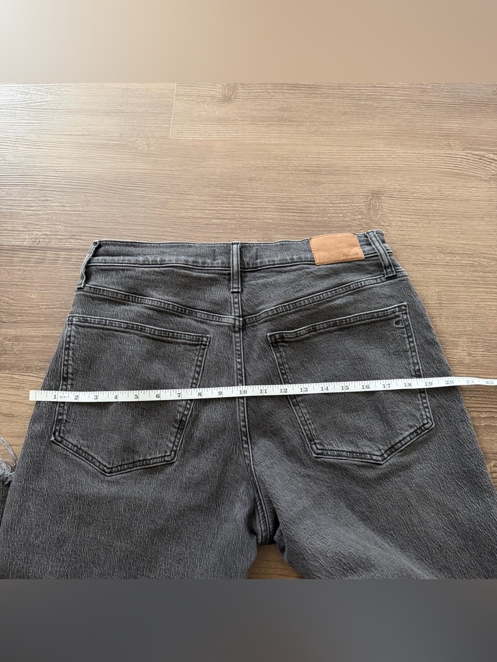 Madewell Perfect Vintage Wide Leg Crop Jeans Womens 30 Gray High Rise Raw Hem - Picture 9 of 12